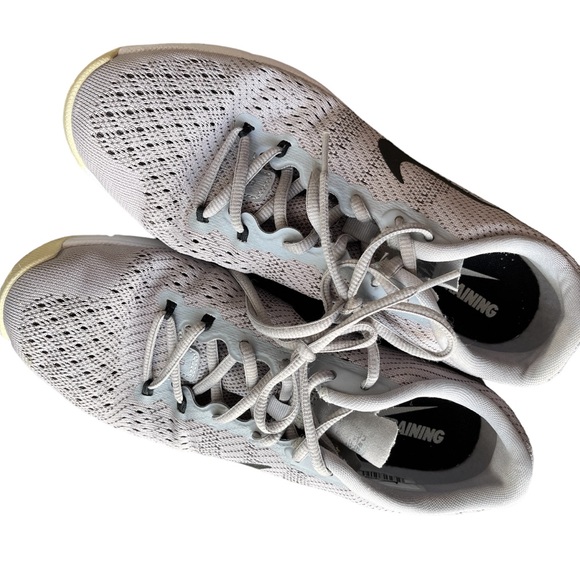 Nike Air Max Mens Flywire Running Shoes White Black Mesh size 8.5 - Picture 9 of 12